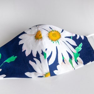 Daisy Flower Face Mask, Fun Pattern Mask, Stretchable Earloops ...