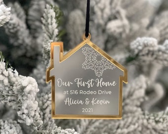 Our First Home Ornament | First home custom Christmas Ornament | New homeowner ornament | First Time Homeowner Ornament | 2025 home purchase