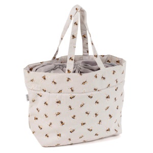 BEE KNITTING and CRAFT Bag with a Drawstring Top