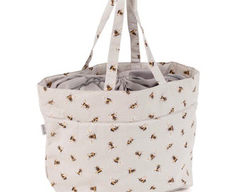 BEE KNITTING and CRAFT Bag with a Drawstring Top