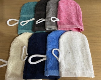 WASH MITTS Pack of 2 Luxury 100% Cotton Towelling NOT Microfibre