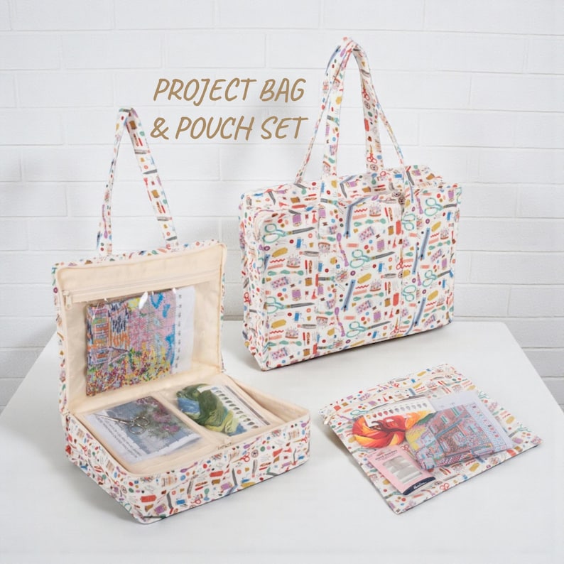 Project Craft Bag & Pouch Set ~ Haby Notions Design Craft Storage Bags image 1