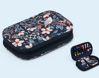 SEWING KIT Blossom Birds Design with Contents Stunning Zip Case