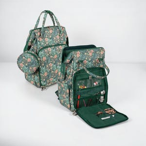 Craft Aufbewahrungsrucksack Morris Green Design. Näh-,Strick- und Basteltasche