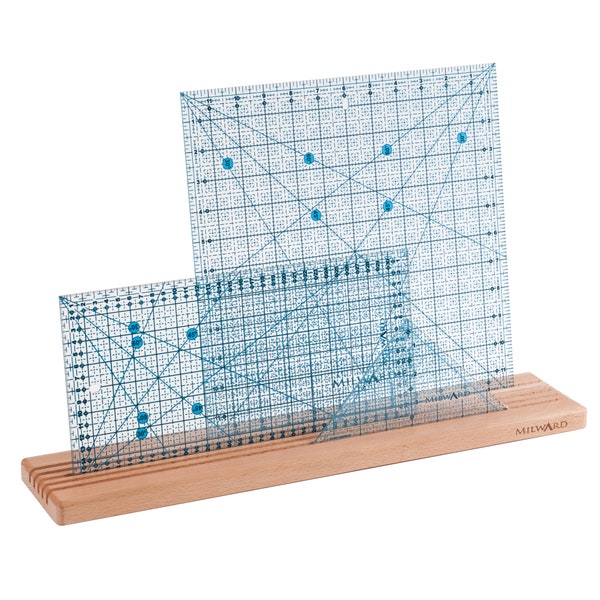 LARGE RULER RACK by Milward. 5 Ruler Slots. Beech Wood