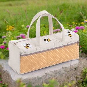 LANGE STRICKBEUTEL 'Biene' Motiv Super Qualität
