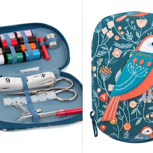 BIRD SEWING KIT 'Aviary' Applique Design with contents Zip Case Super Quality