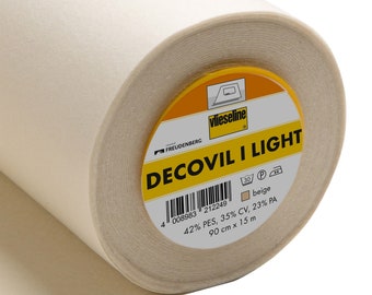 DECOVIL 1 LIGHT di Vlieseline Interlining Venduto in lunghezze di 1/2 m, 1 m, 2 m, 3 m e 5 m