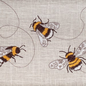 NÄHKORB, besticktes 3-Bienen-Design, mittlere Größe, erhältlich mit oder ohne Nähzubehörset Bild 5