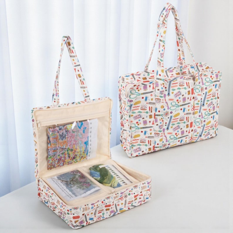 Project Craft Bag & Pouch Set ~ Haby Notions Design Craft Storage Bags image 11