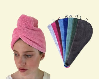 Turbietastic Luxury Cotton Hair Towel Wrap: 500gsm Thick Absorbent Turbie Towel