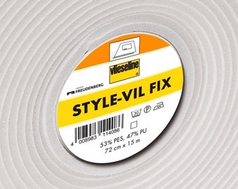 Fusible de interfaz de espuma STYLE VIL FIX Vendido en longitudes de 1/2 m, 1 m, 2 m, 3 m y 5 m