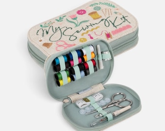 My Sewing Kit Embroidered Design Zip Case with Contents