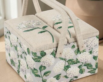 Boîte Couture Double Couvercle 25x25x17cm Organisation Accessoires
