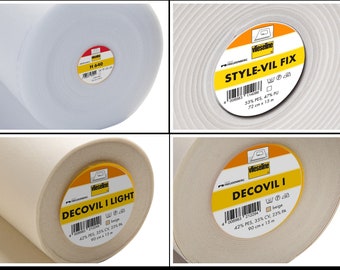 4m MIXED FUSIBLE INTERFACING Pack: 1m of Decovil, Decovil Lt, H640 Fleece, Style Vil Fix