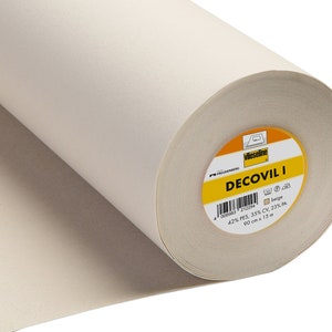 DECOVIL 1 HEAVY Stiff Vlieseinlage in Längen von 1/2 m, 1 m, 2 m & 3 m. Ideal für die Taschenherstellung