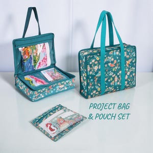 Project Craft Bag & Pouch Set ~ Vogel Voliere Design Craft Aufbewahrungstaschen