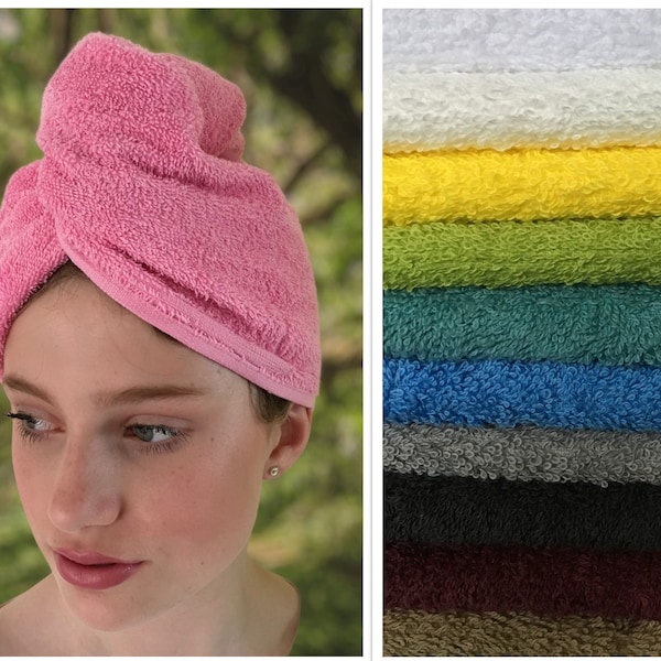 TURBIETASTIC LUXURY Turbie Towel Hair Towel. Cotton Towelling NOT Microfibre