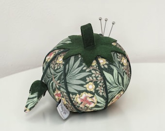 Morris Green Tomato Pincushion Floral Sewing Pin Cushion