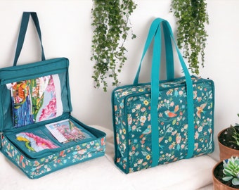 PROJECT CRAFT BAG Bird Aviary Design Fantastic Storage Bag Lots of Pockets Etsy