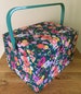 SEWING BASKET Floral Garden Green Large & Medium Size available 