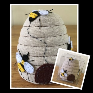 BEE PIN CUSHION Beehive shape Boxed Fantastic Design