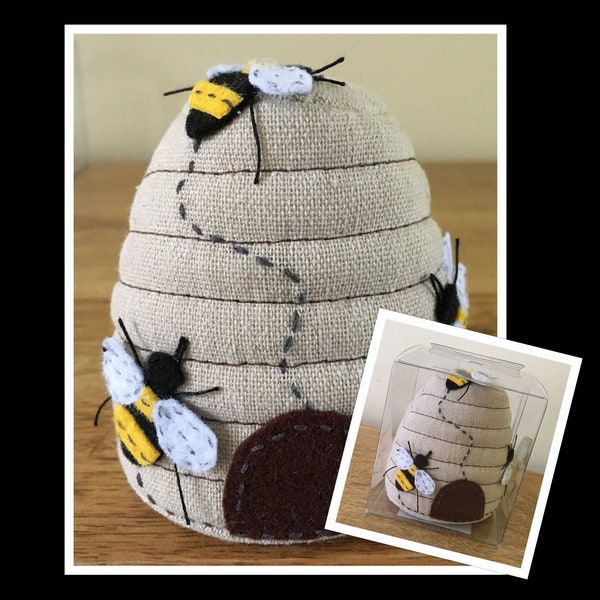 COUSSIN À ÉPINGLES ABEILLES En forme de ruche, design fantastique dans une boîte