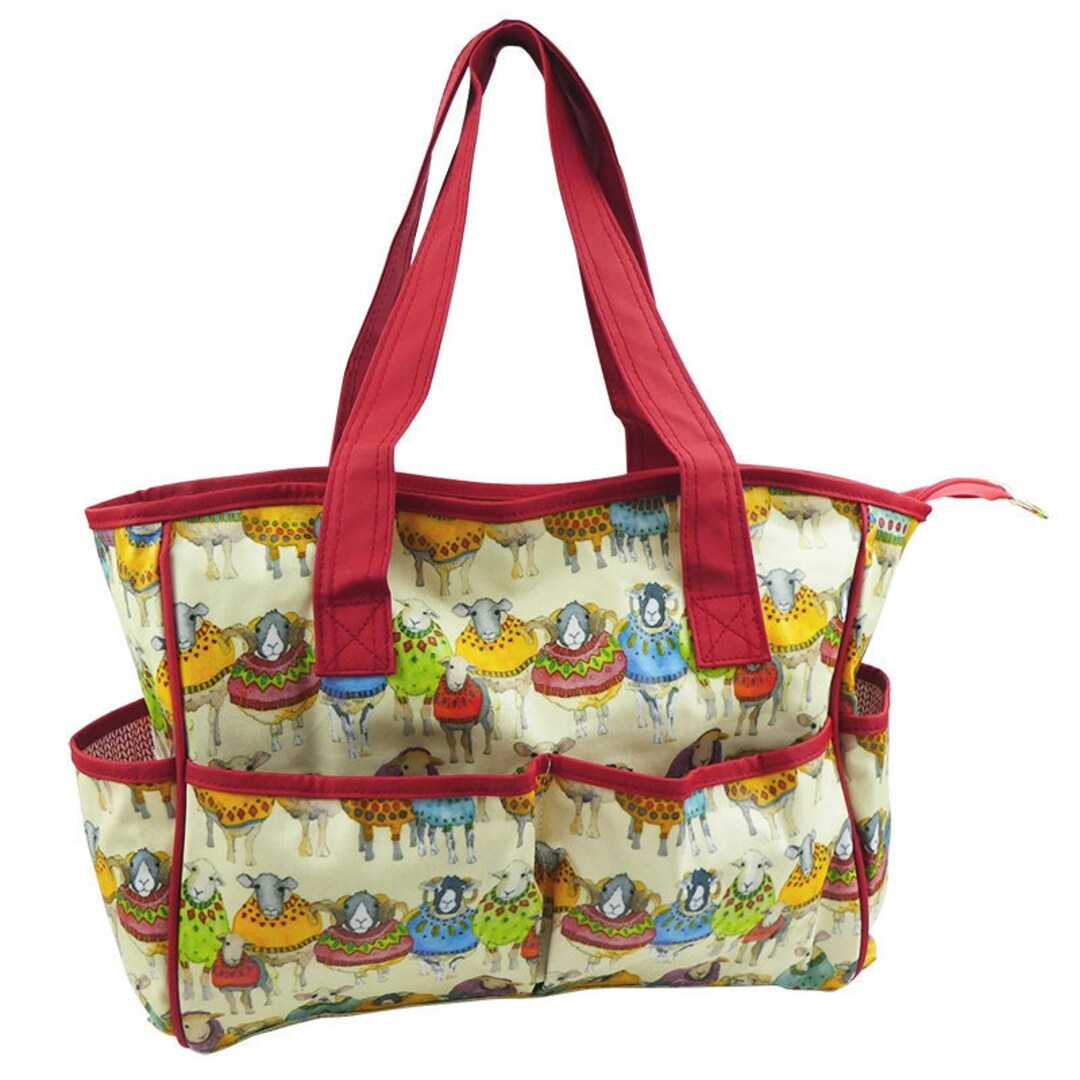 CRAFT & KNITTING BAG 'sheep in Sweaters' Design by Emma Ball Matt Pvc