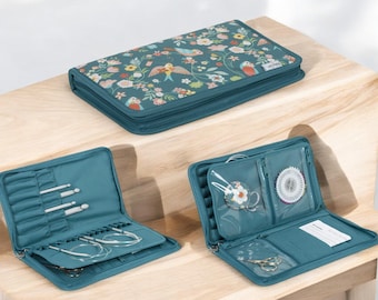 INTERCHANGEABLE NEEDLE & HOOK Case with Storage. Bird Aviary Design