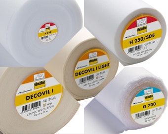 Pack d'interfaçages fusibles de 2,5 m : 1/2 m de Decovil, Decovil Lt, H640 Fleece, G700 & H250