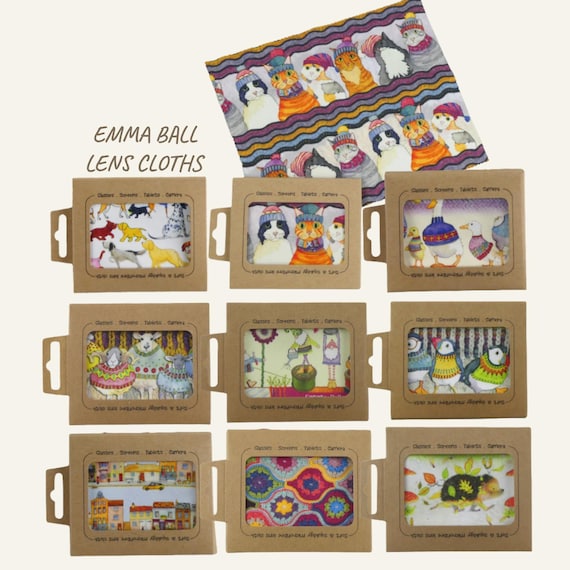 Emma Ball Microfibre Lens Cloth – 10 Designs, Glasses & Screen Cleaner, Eco Friendly