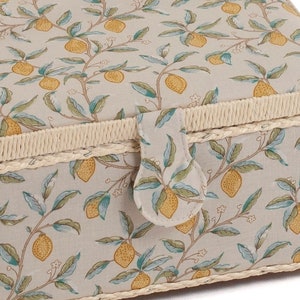 PANIER À COUTURE Motif Morris Lemons de taille moyenne avec kit de couture en option disponible image 8