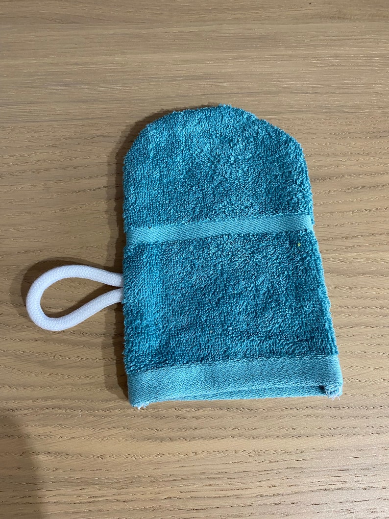 WASH MITTS Pack of 2 Luxury 100% Cotton Towelling NOT Microfibre Teal