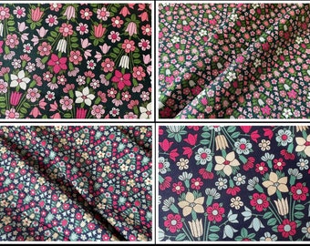 LIBERTY FABRIC Hamstead Meadow. Flower Show Midnight Garden and Flower Show Midsummer Sold by FQ, 1/2m & 1m