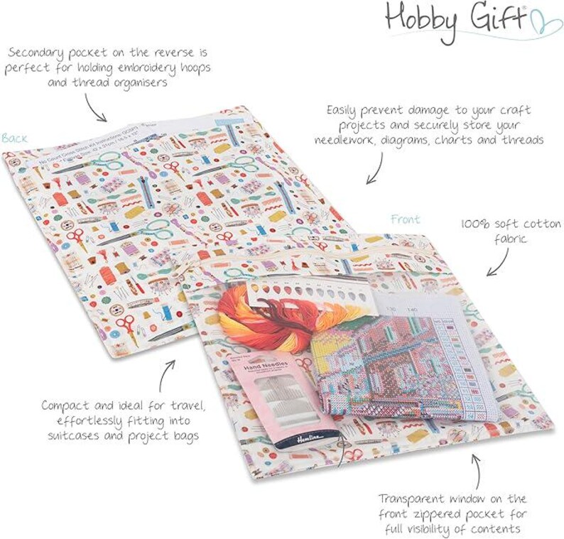Project Craft Bag & Pouch Set ~ Haby Notions Design Craft Storage Bags image 8