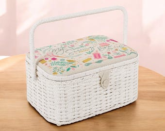 NÄHKÄSTCHEN 'My Sewing Box' Design Large Oval optional mit Nähzubehörset