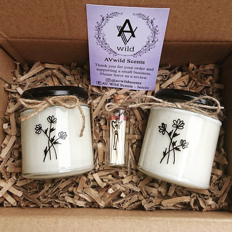 Wild flower candles Ecofriendly soy candle gift set Etsy