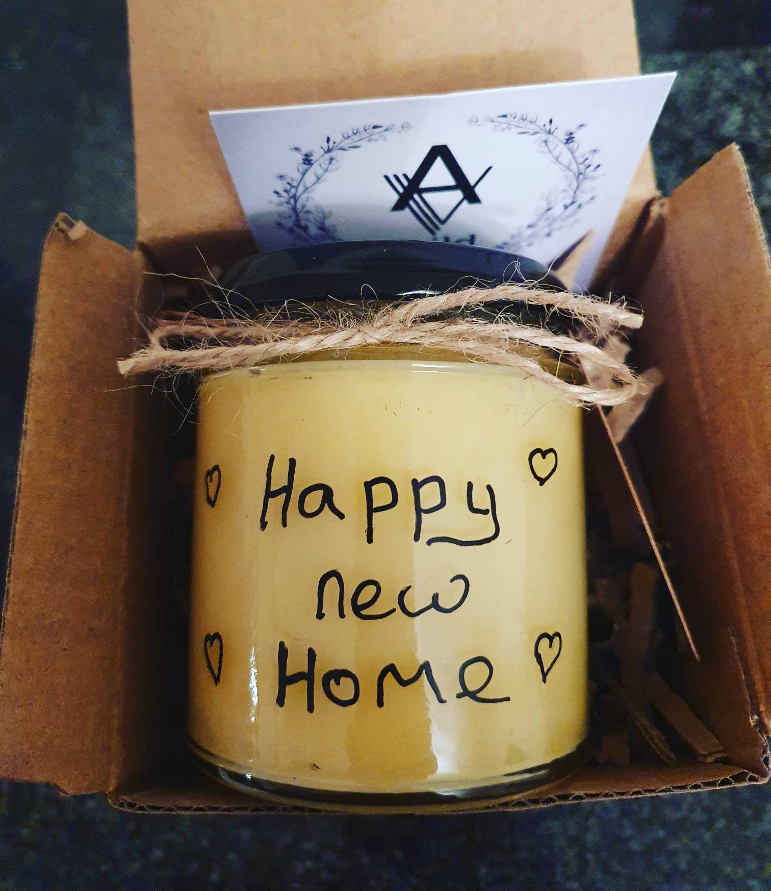New Home Candle, House Warming Gift, Personalised Message Etsy UK