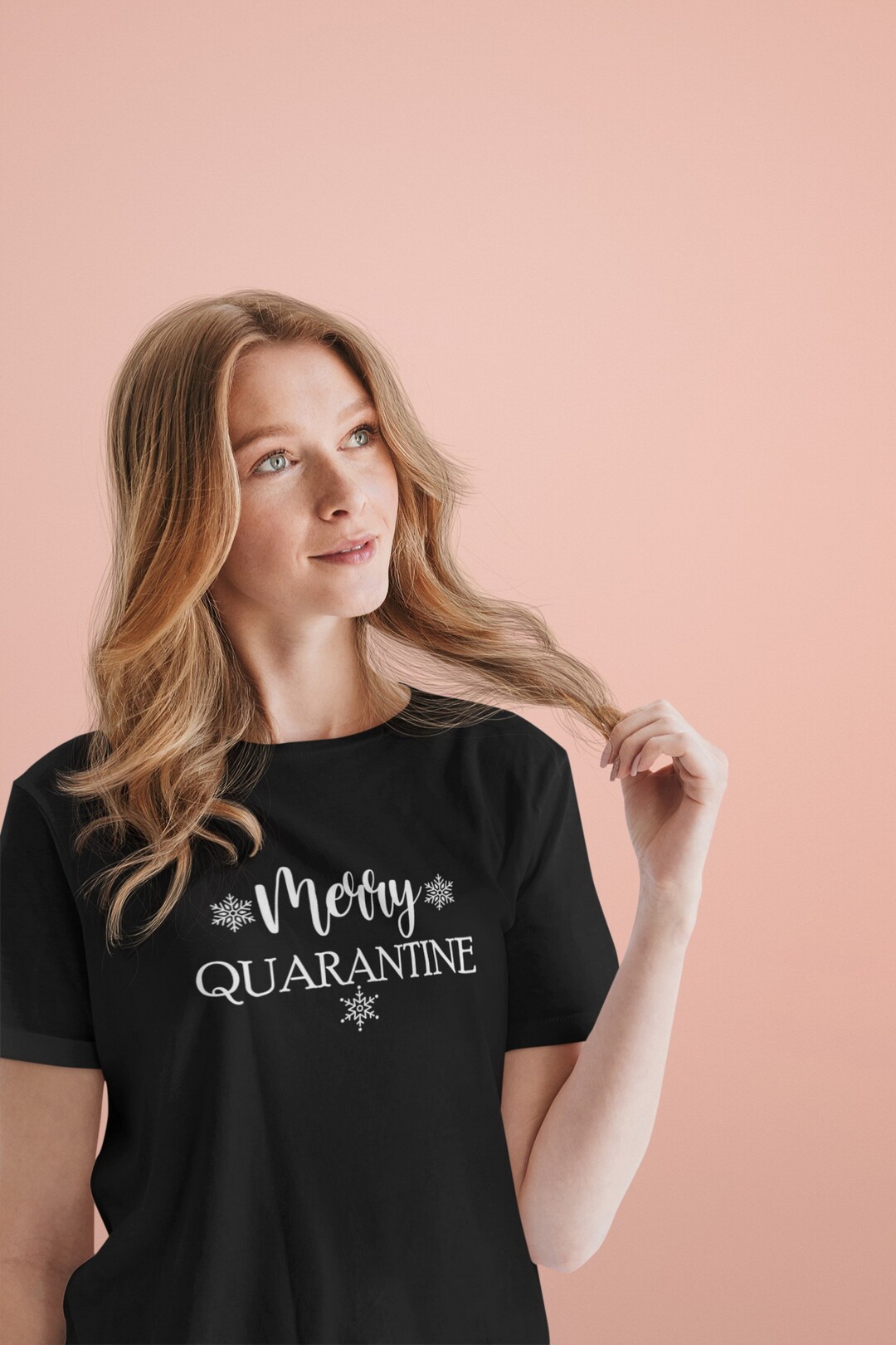 Tshirt Merry Quarantine Christmas Holiday Custom Shirt & Ink Color