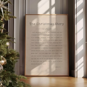 The Christmas Story Wall Art The Nativity Story Printable Christian Christmas Print The Birth Of Jesus Luke 2 Bible scripture Art Digital