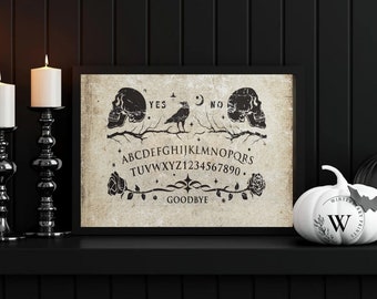 Halloween Printable, Vintage Ouija Board Wall Art ,Halloween Poster, Spooky Decor, Halloween Wall Art , Digital Download #105