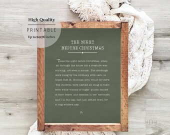Twas The Night Before Christmas Trivia Game Christmas Eve Etsy