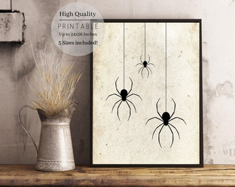 Halloween Spider Print: Spooky Fall Decor (Digital Download)