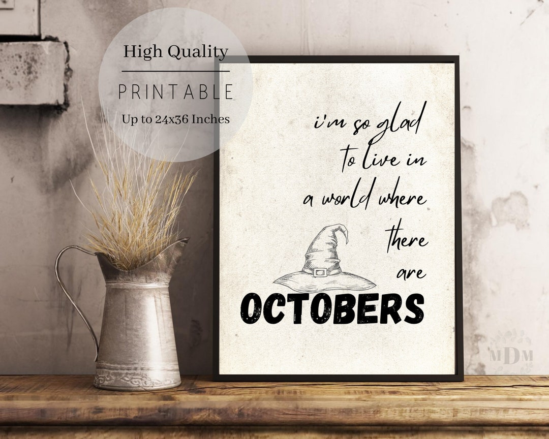 Fall Printable Wall Art Autumn Print Farmhouse Decor Im so Glad to Live ...