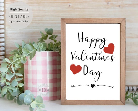 Valentine's Printable Home Decor Valentine's | Etsy