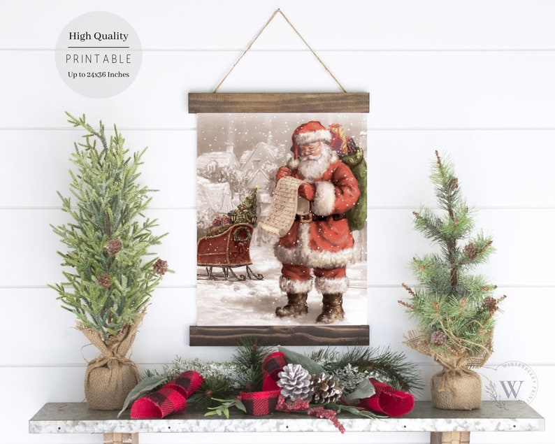 Printable Christmas Wall Art Santa - Il 794xN.4253344916 Qhfe