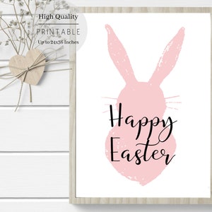 Easter Printable Wall Art-printable Easter Decor Easter Bunny Digital ...