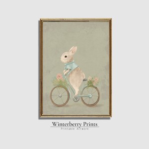 Easter Printable-Vintage Rabbit painting-Vintage Easter prints-Antique Wall Art-Spring Art-Printable Wall Art- Instant Download-254