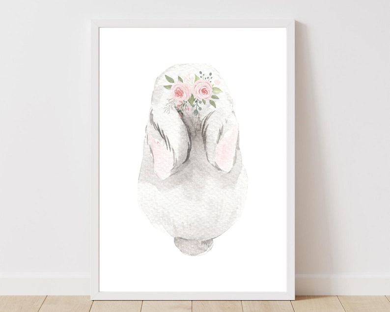 Nursery Wall Art Decor Bunny Rabbit Nursery Animal Prints Etsy