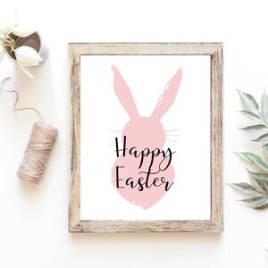 Easter Printable Wall Art-printable Easter Decor Easter Bunny Digital ...